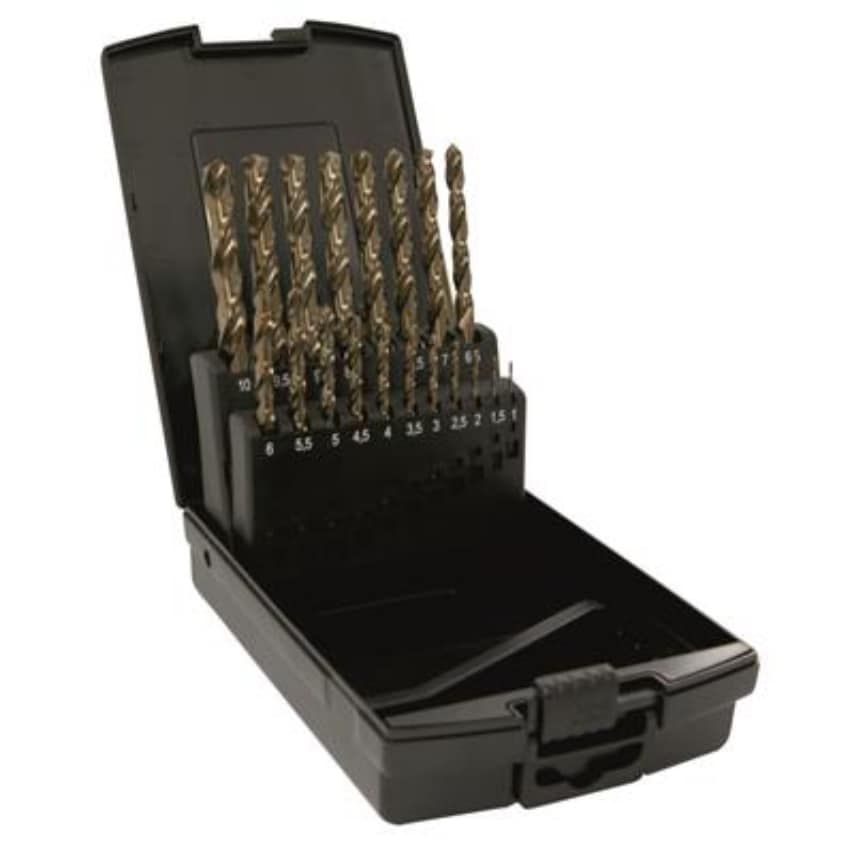 19 Piece HSS Tin Coated Twist Drill Set