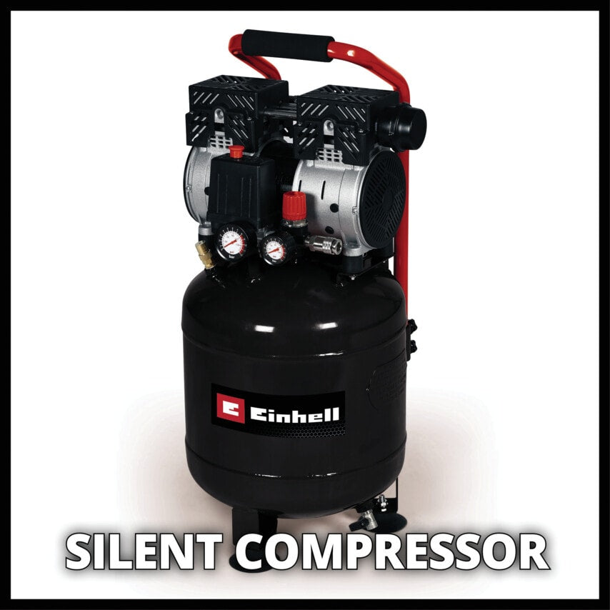 1HP 24 Litre 8 Bar Silent Oil Free Compressor