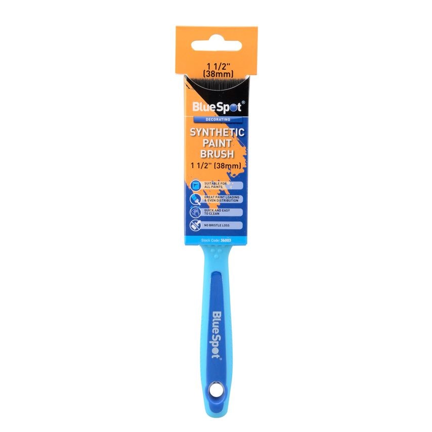 1 1/2" (38mm) Synthetic Paint Brush with Soft Grip Handle