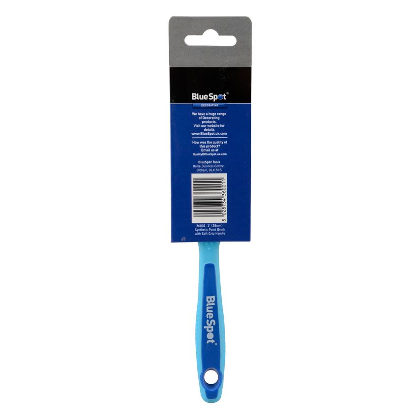 1" (25mm) Synthetic Paint Brush with Soft Grip Handle