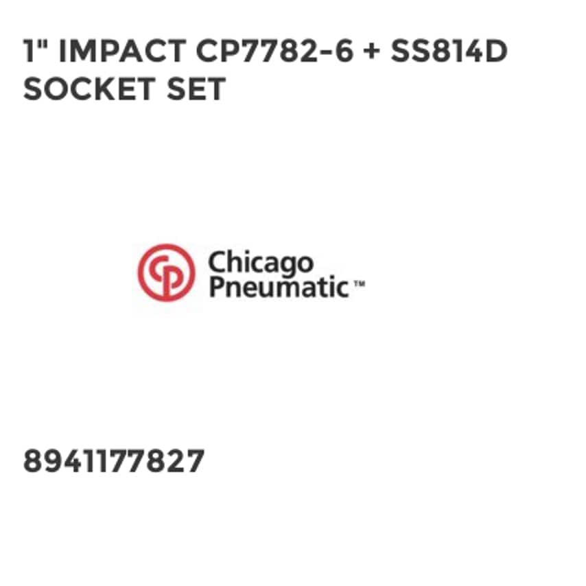 1" Impact CP7782-6 + SS814D Socket Set