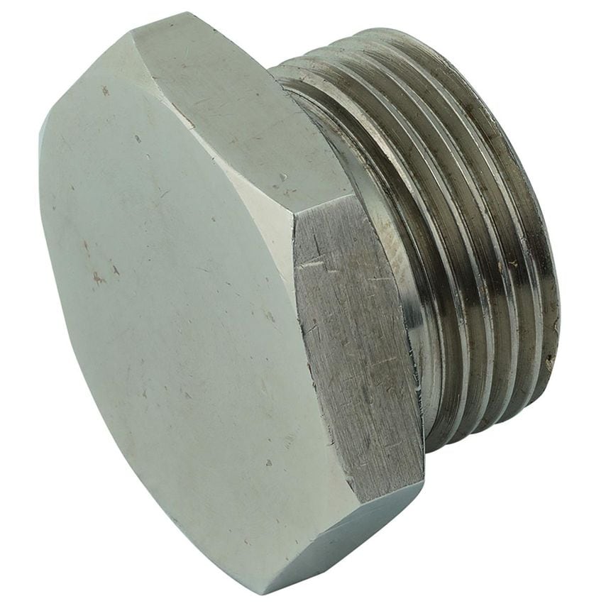 1in BSPP Male Hexagonal Solid Plug - PBP16SNP