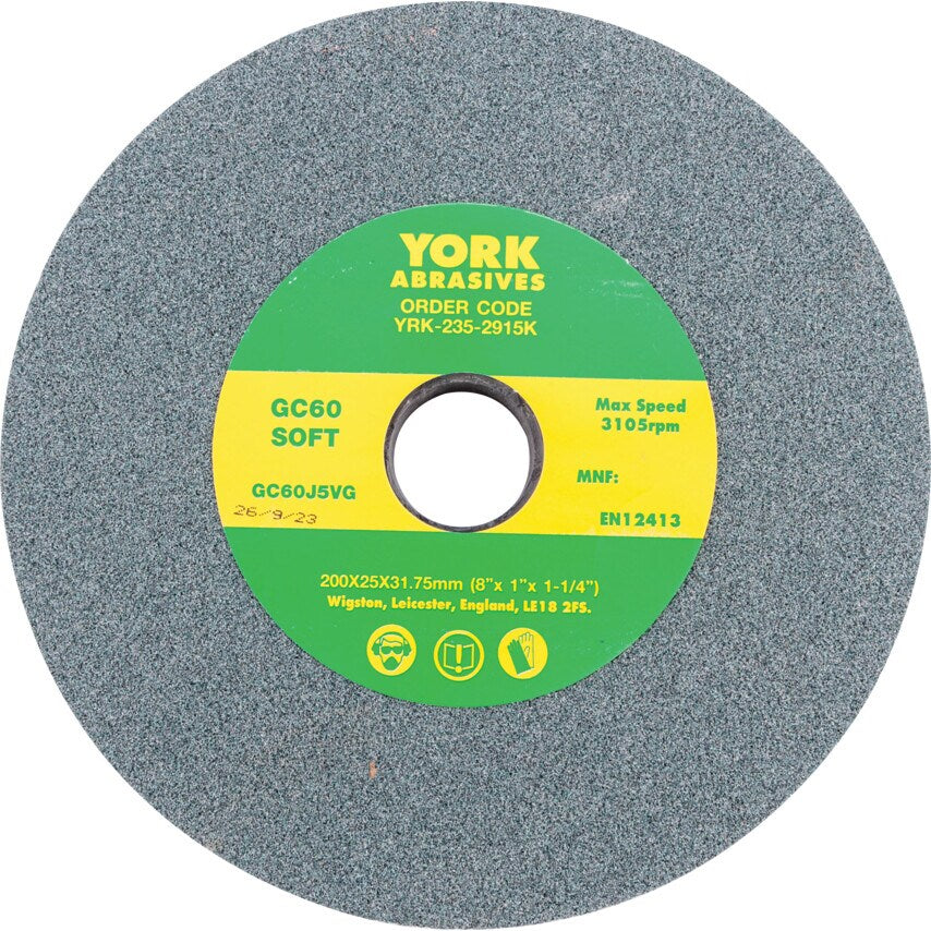 200X25X31.75MM GC60JV Soft Silicon Carbide Bench Grinding Wheels