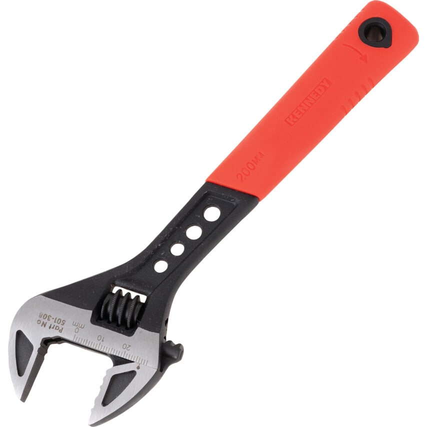 200mm/8" Soft Grip Phosphate Adjustable Wrench