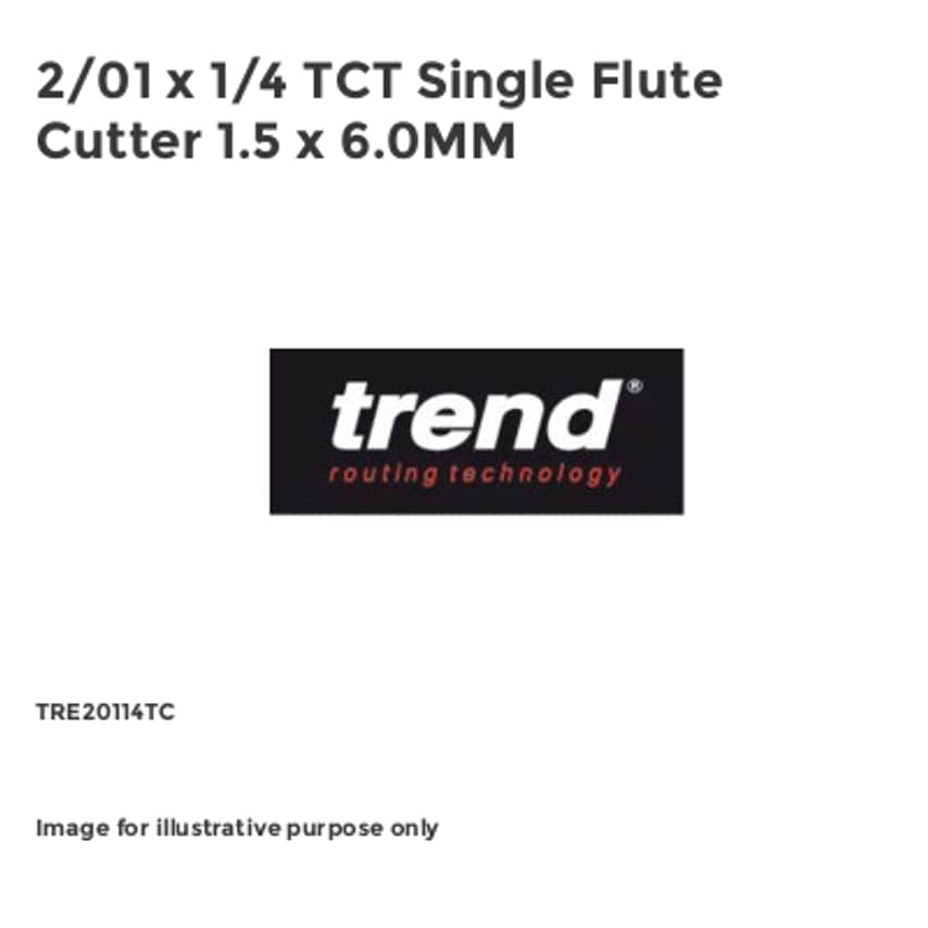 2/01 x 1/4 TCT Single Flute Cutter 1.5 x 6.0MM