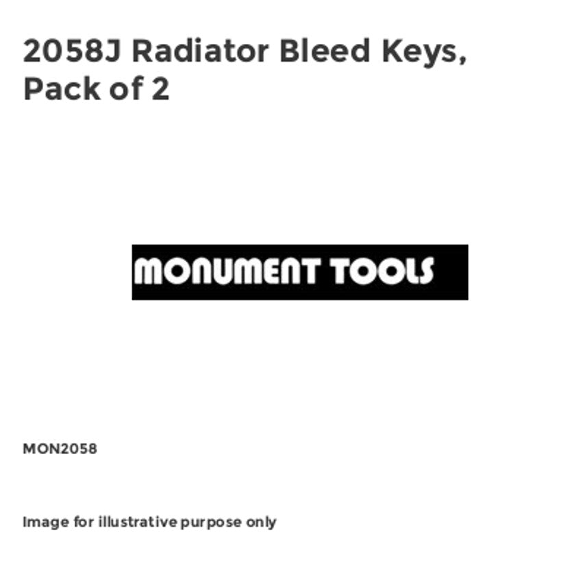 2058J Radiator Bleed Keys, Pack of 2 MON2058