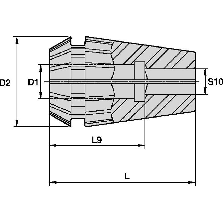 20ERTC031 ER20 - 5/16 Tap Collet (0.37 x 0.24)