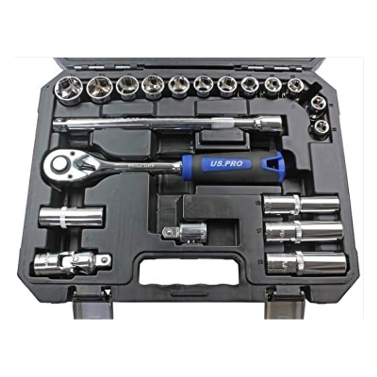 20PC 1/2in Dr Metric Socket Set 6PT