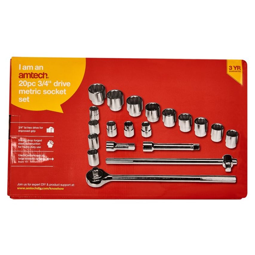 20 Piece 3/4'' Socket Set