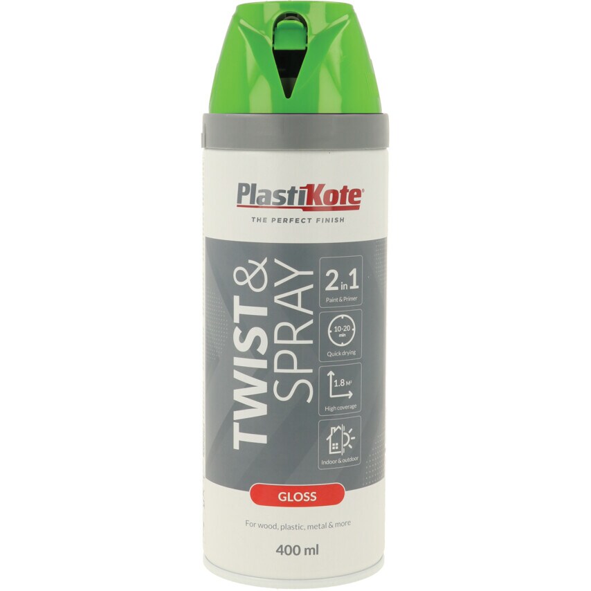 21110 Twist & Spray Gloss April Green Aerosol Paint - 400ML
