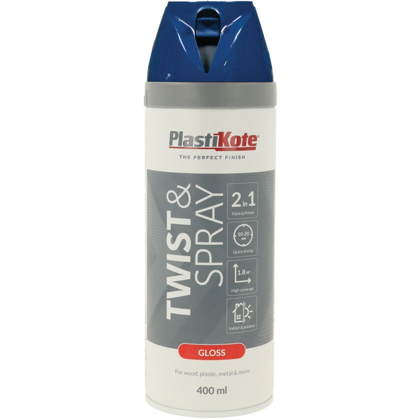 21111 Twist & Spray Gloss Pacific Blue Aerosol Paint - 400ML