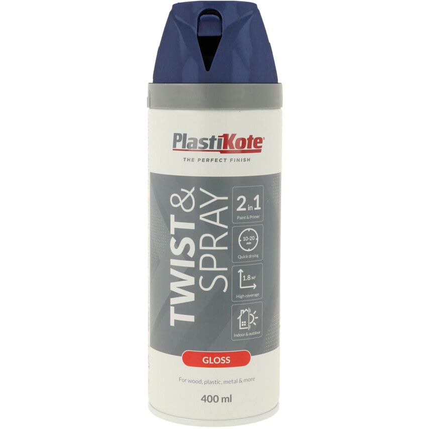 21112 Twist & Spray Gloss Royal Blue Aerosol Paint - 400ML