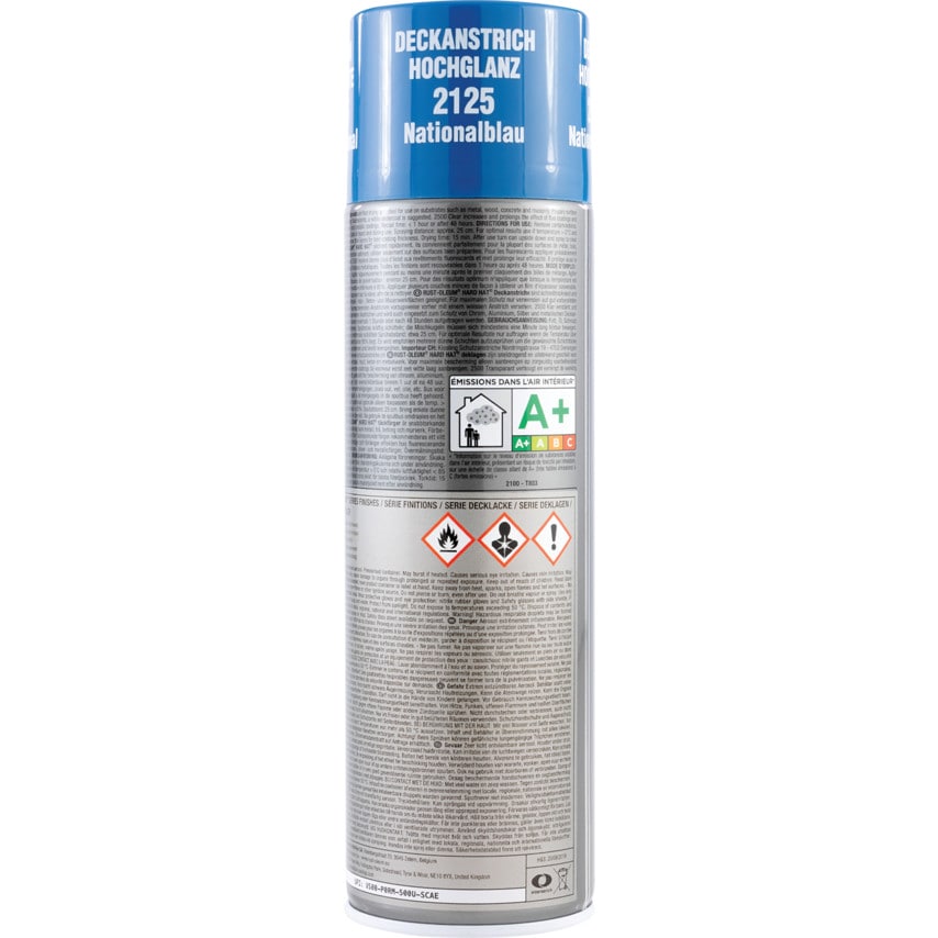 2125 Hard Hat National Blue High Performance Topcoat Aerosol Paint - 500ML