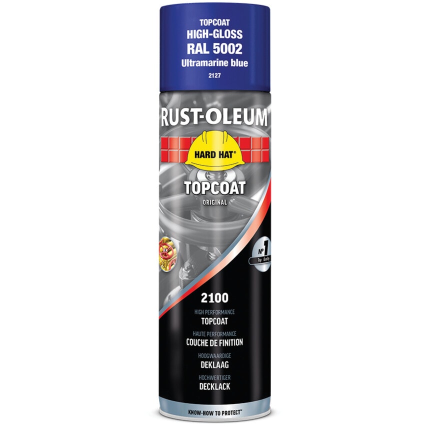 2127 Hard Hat Ultramarine Blue High Performance Topcoat Aerosol Paint - 500ML
