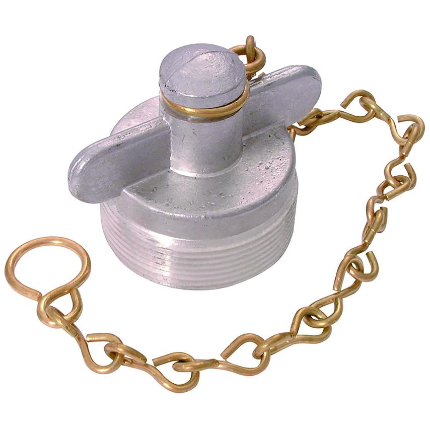 2.1/2in BSPP Alloy Blank Plug and Chain - ABPC212