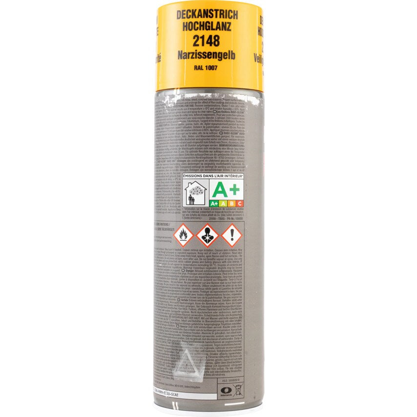 2148 Hard Hat Safety Yellow High Performance Topcoat Aerosol Paint - 500ML
