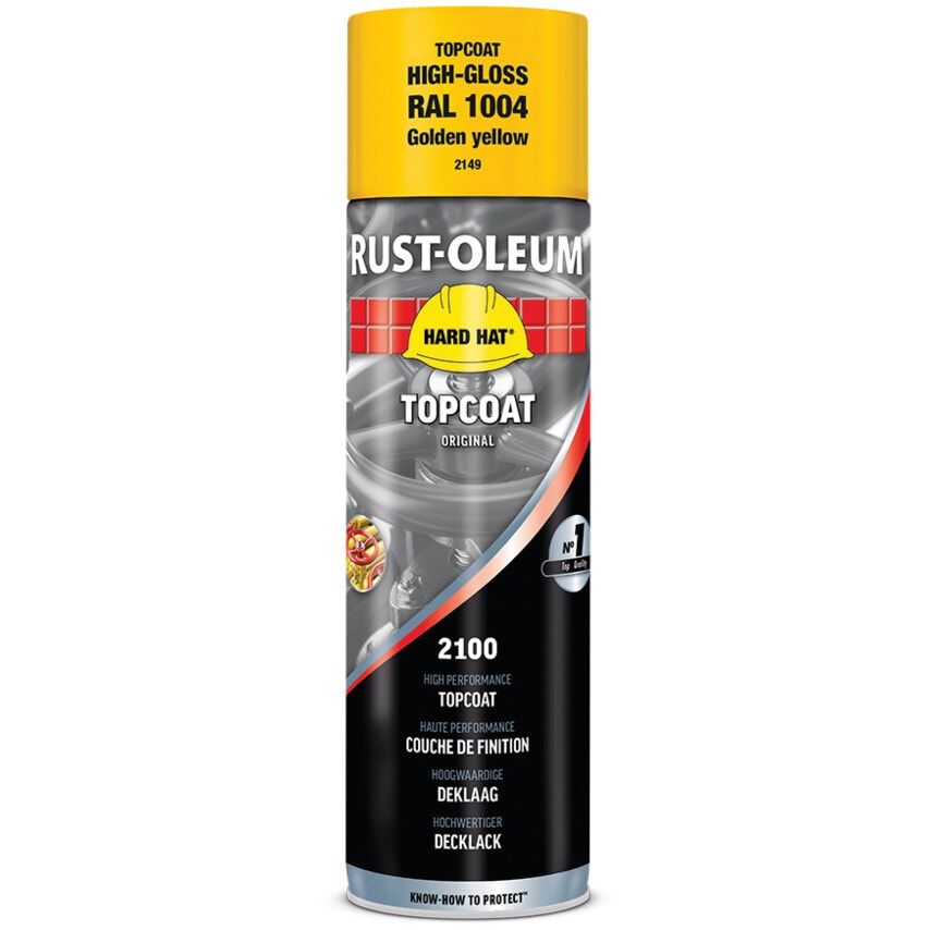 2149 Hard Hat Golden Yellow High Performance Topcoat Aerosol Paint - 500ML