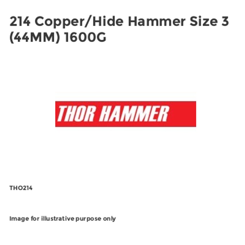 214 Copper/Hide Hammer Size 3 (44MM) 1600G THO214