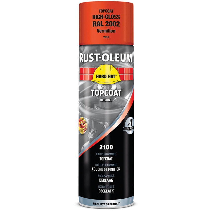 2152 Hard Hat International Orange High Performance Topcoat Aerosol Paint - 500ML