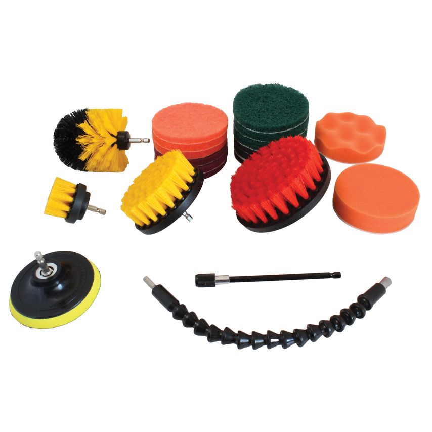 21pc Driveill Brush Scrubber & Cleaning/Polishing Attachment Set