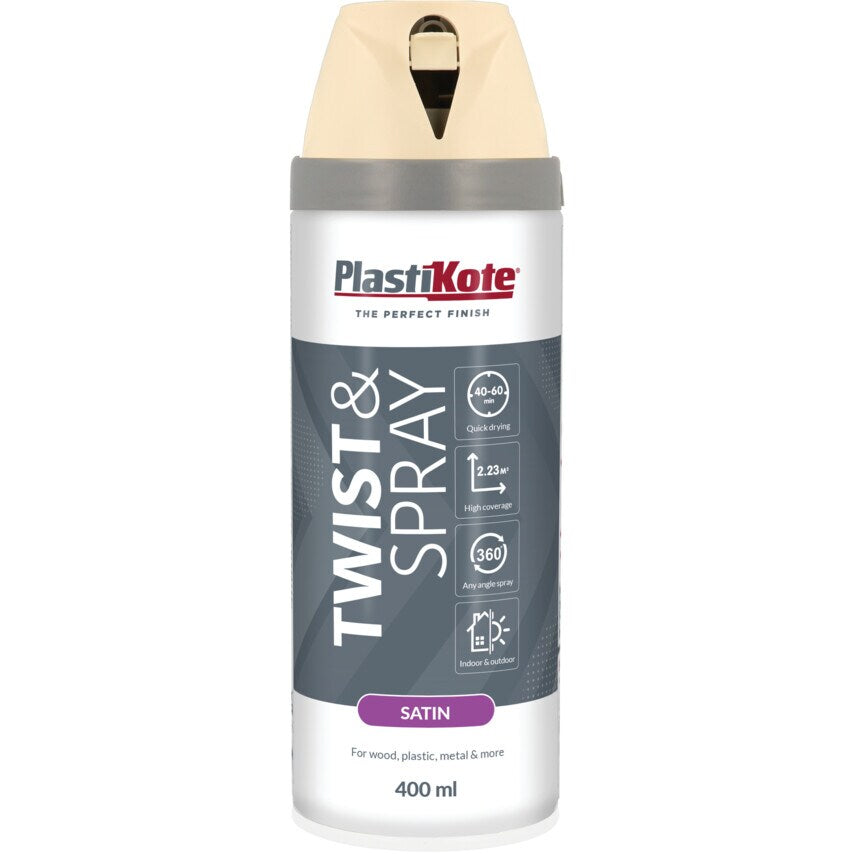 22102 Twist & Spray Satin Porcelain Aerosol Paint - 400ML