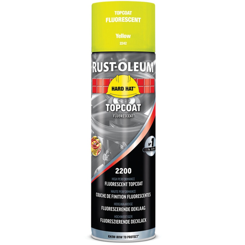 2242 Hard Hat Yellow High Performance Topcoat Aerosol Paint - 500ML