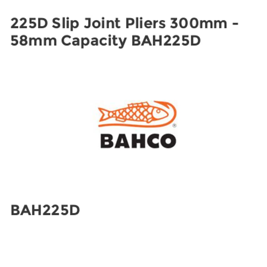 225D Slip Joint Pliers 300mm BAH225D