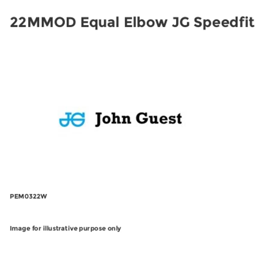 22MMOD Equal Elbow JG Speedfit PEM0322W