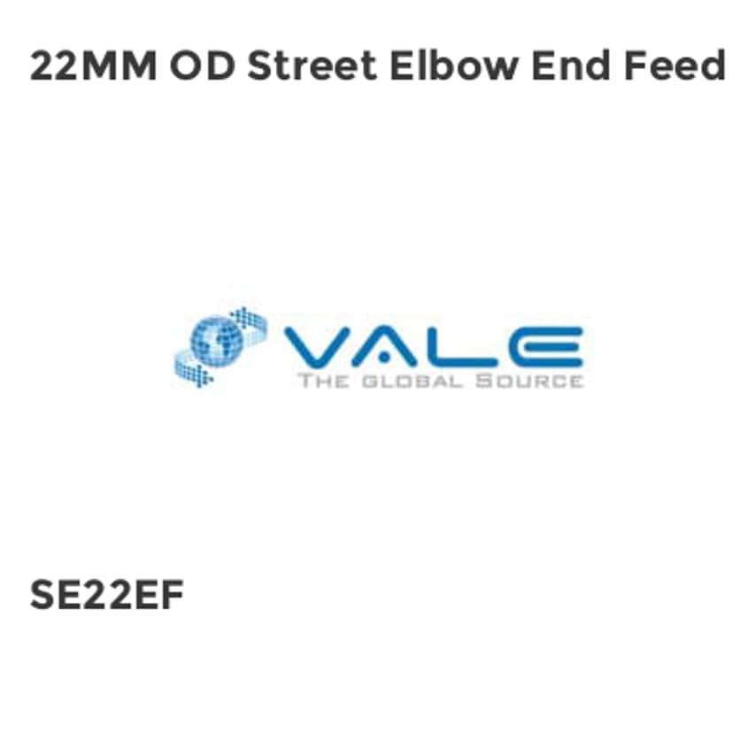 22MM OD Street Elbow End Feed