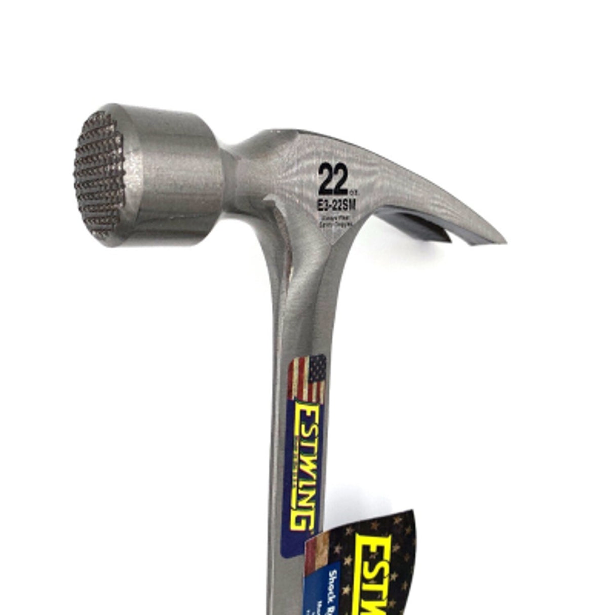 22OZ Milled Face Straight Claw Framing Hammer with Vinyl Grip E3/22SM
