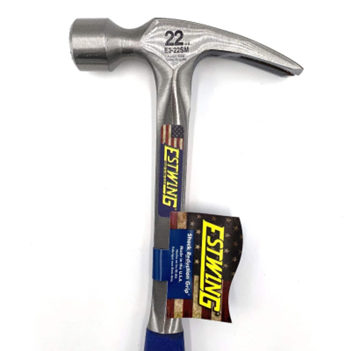 22OZ Milled Face Straight Claw Framing Hammer with Vinyl Grip E3/22SM