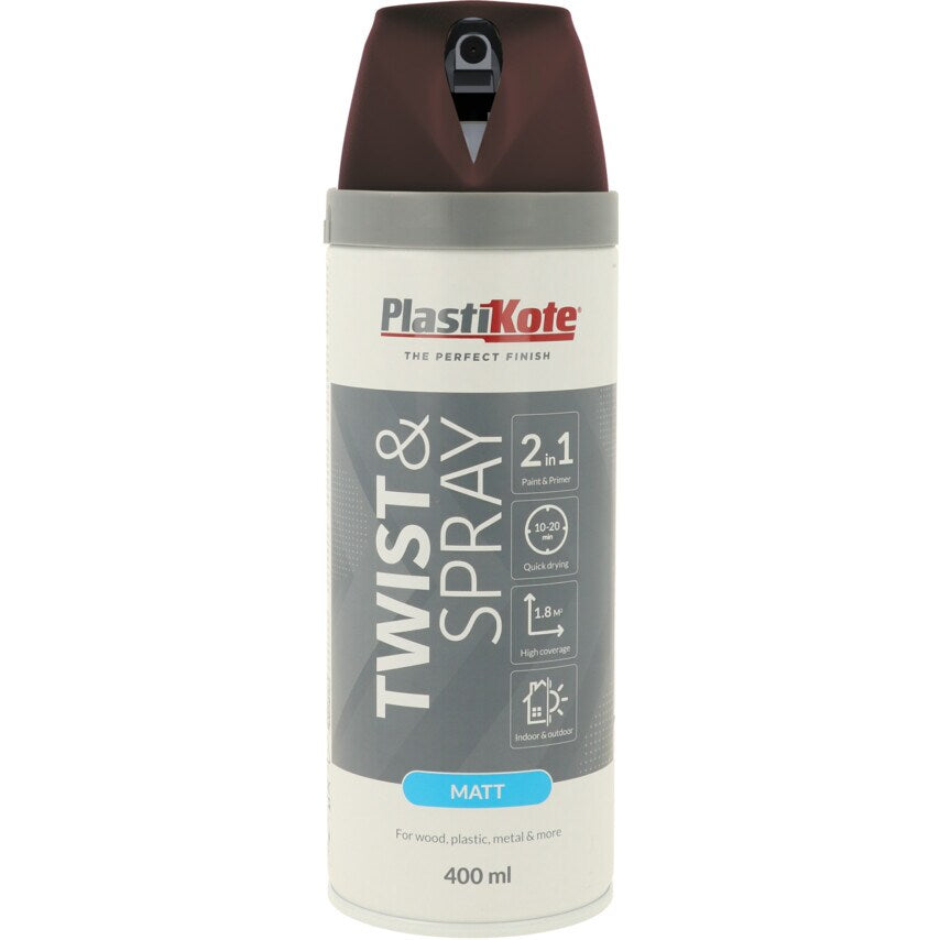 23106 Twist & Spray Matt Chocolate Aerosol Paint - 400ML