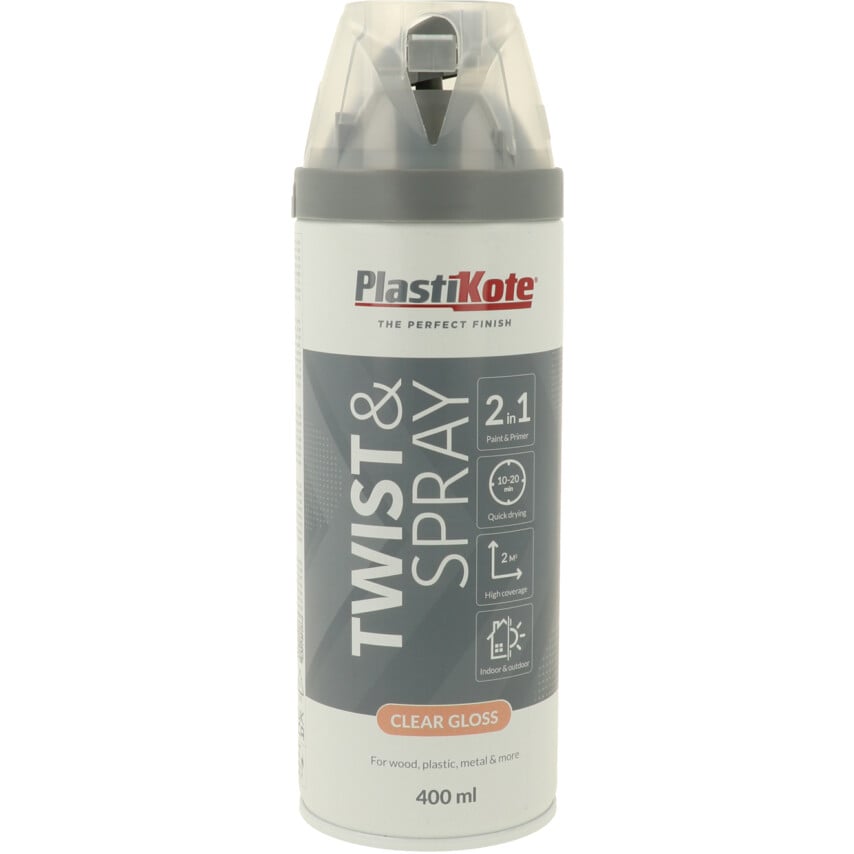 24000 Twist & Spray Clear Acrylic Gloss Aerosol Paint - 400ML