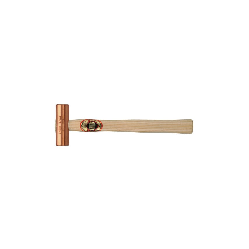 24-5702 25mm Solid Copper Mallet with Wood Handle