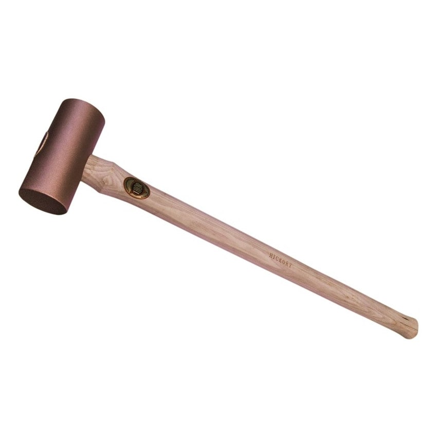 24-5709 Round Solid Copper Mallet - Wood Handle