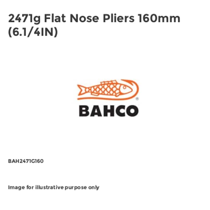 2471g Flat Nose Pliers 160mm (6.1/4IN) BAH2471G160