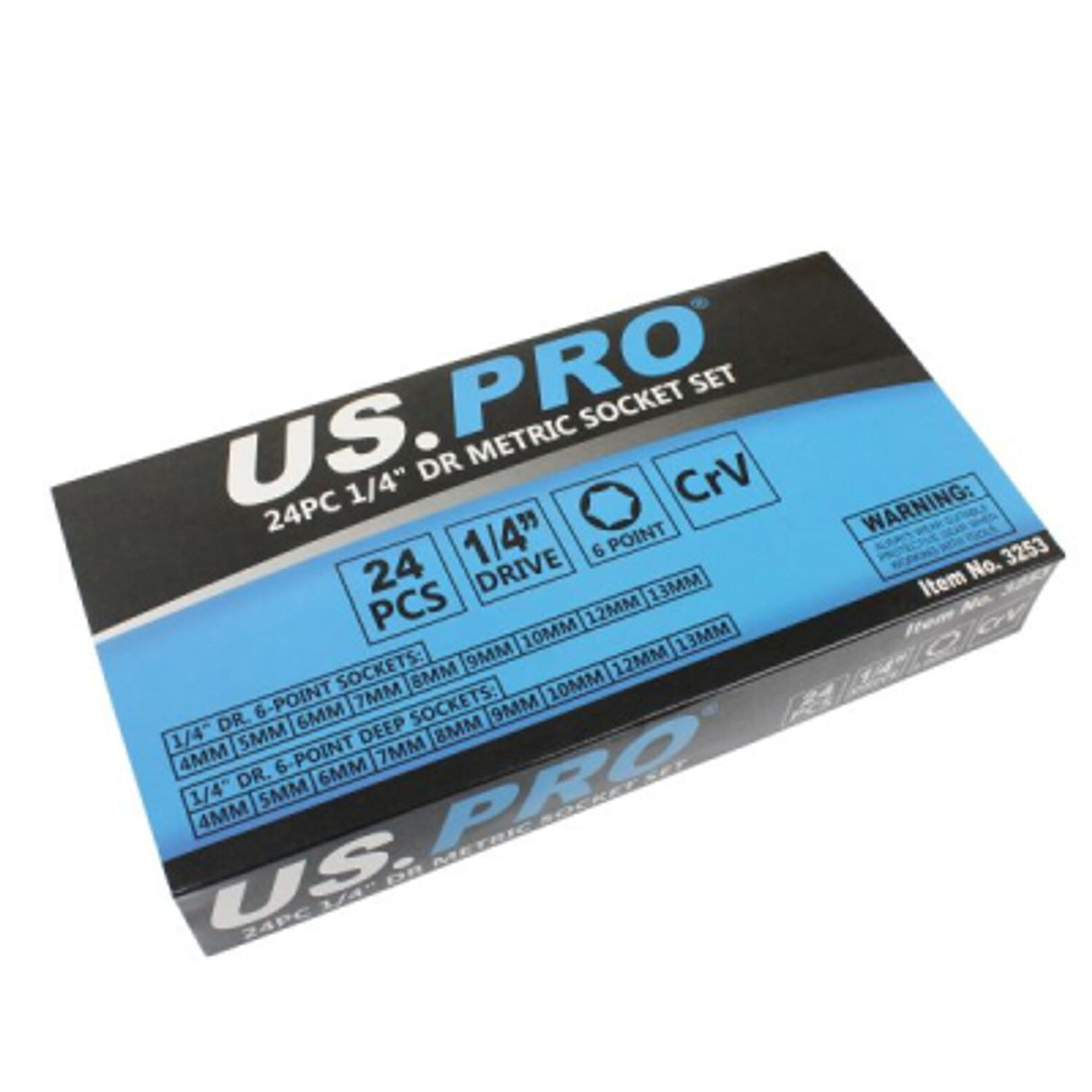 24 Piece 1/4in Dr Metric Socket Set