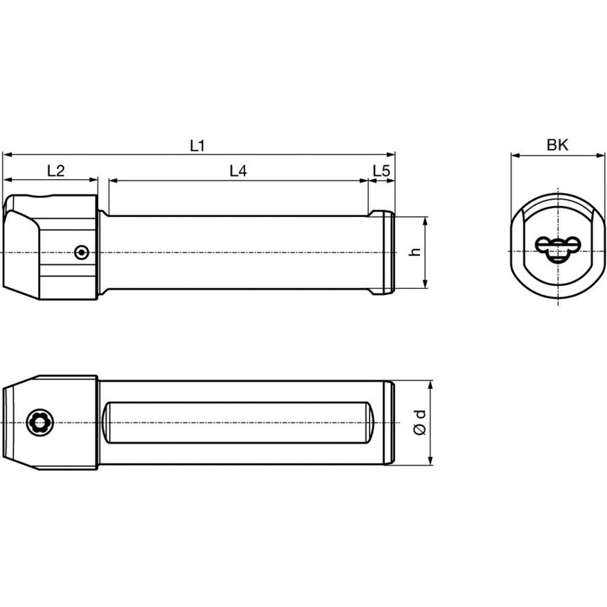 25300 GB106.0016 16.00mm Round Shank Clamping Screw Top Holder
