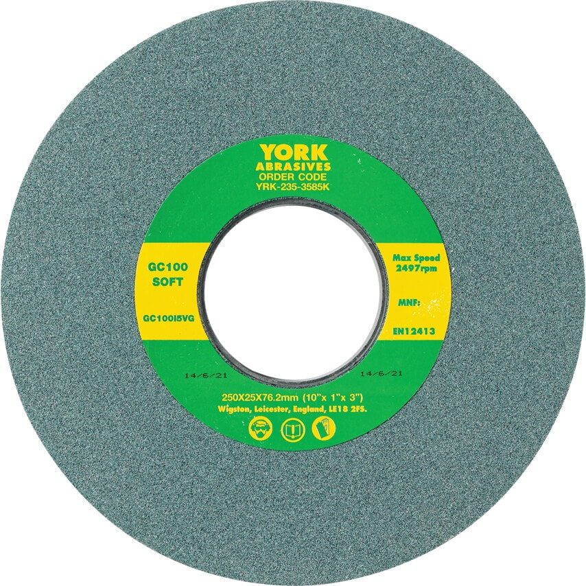 256X25X76.20 GC100IV Soft Silicon Carbide Bench Grinding Wheels