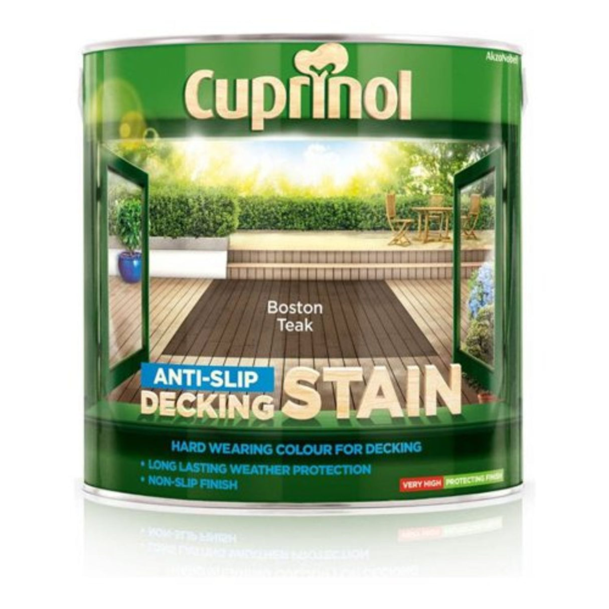 2.5L Anti Slip Decking Stain Boston Teak