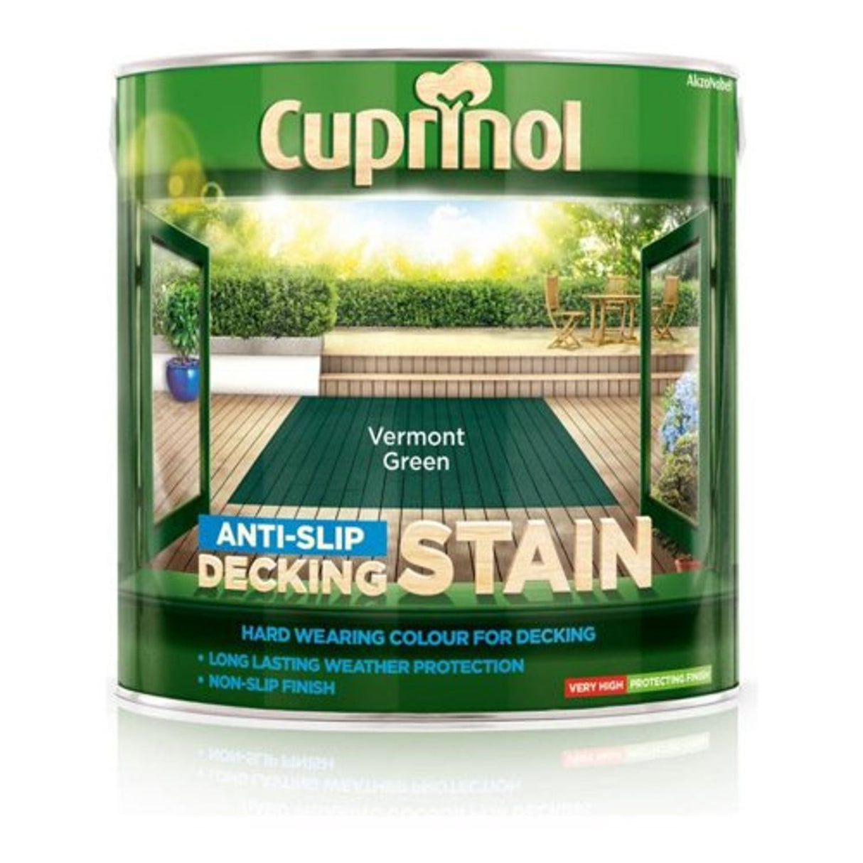 2.5L Anti Slip Decking Stain - Vermont Green
