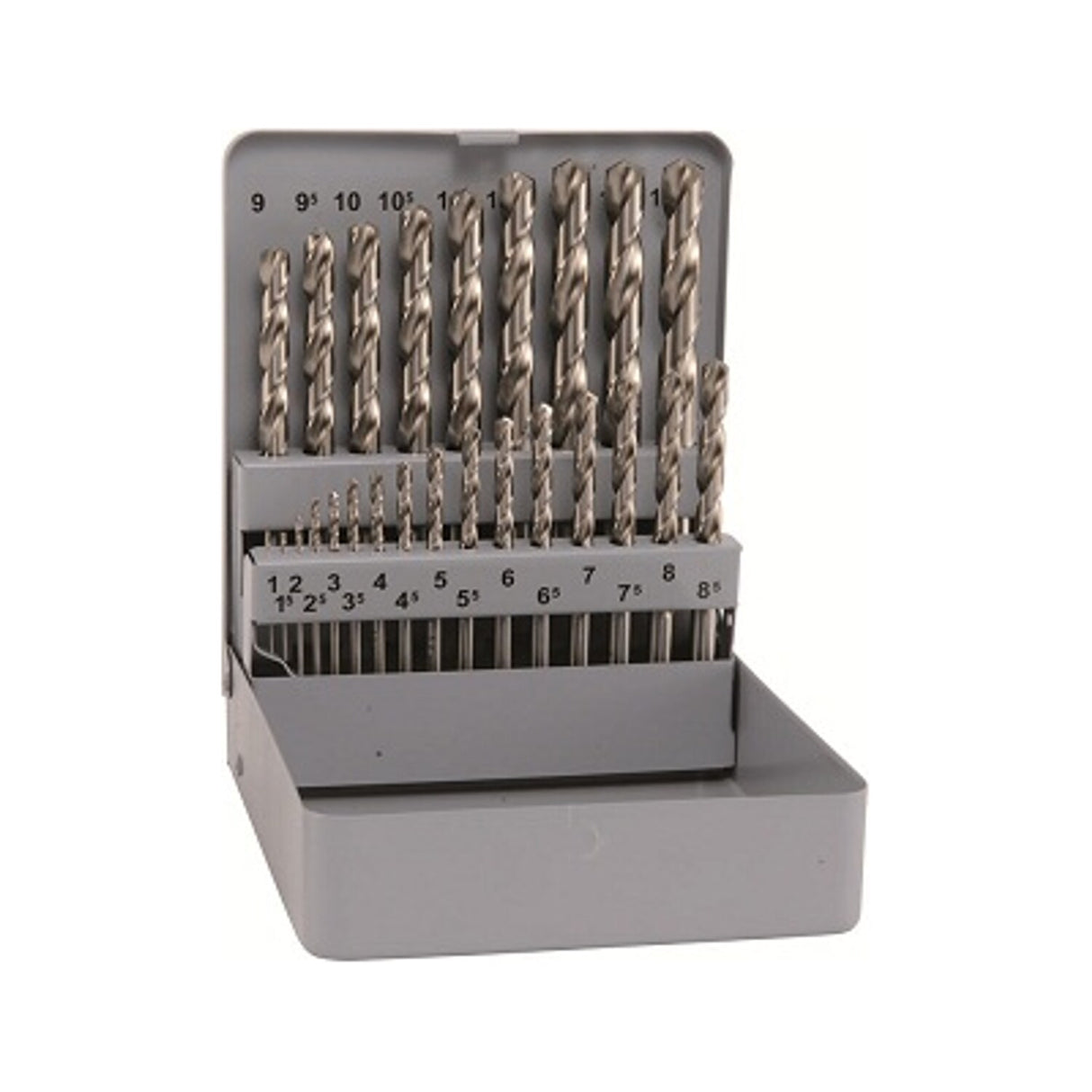 25 Piece HSS Cobalt Jobber Drill Set