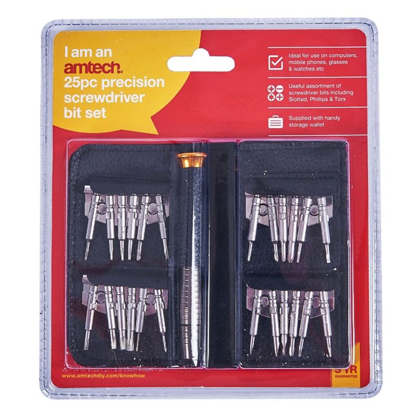 25 Piece Precision Screwdriver Bit Set
