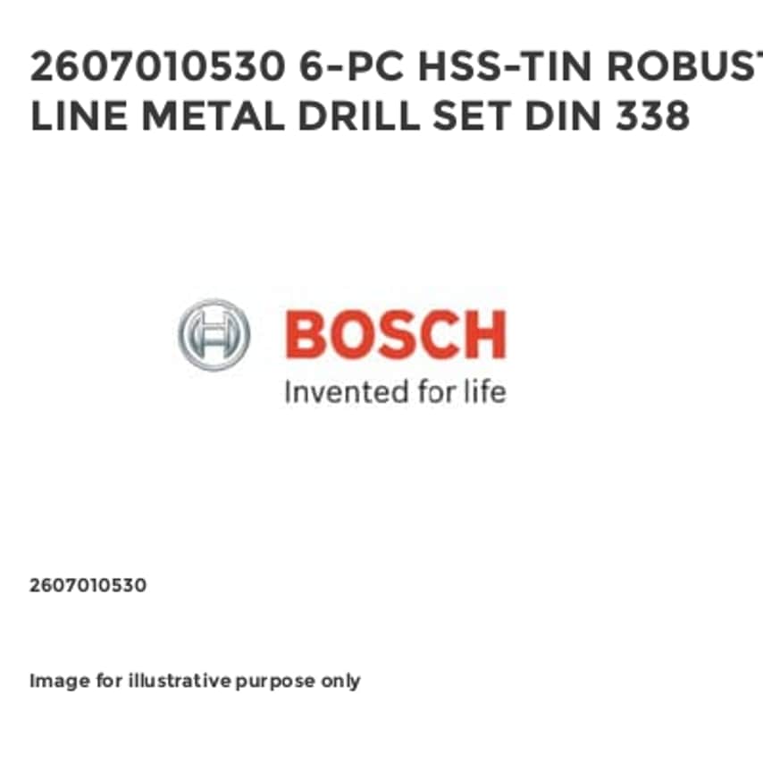 2607010530 6-PC Hss-Tin Robust Line Metal Drill Set DIN 338