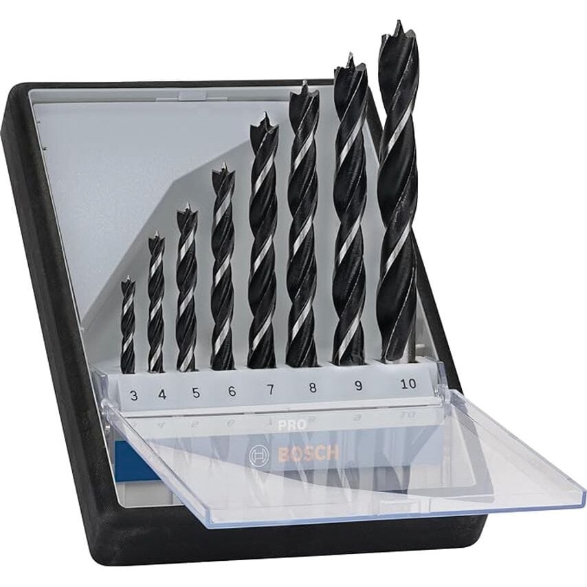 2607010533 8 Piece Brad Point Robust Line Drill Set