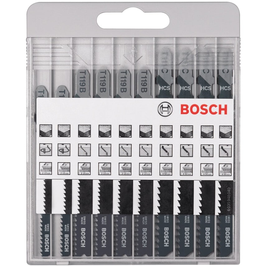 2607010629 X-Pro Line Wood Jigsaw Blade Set, Pack of 10