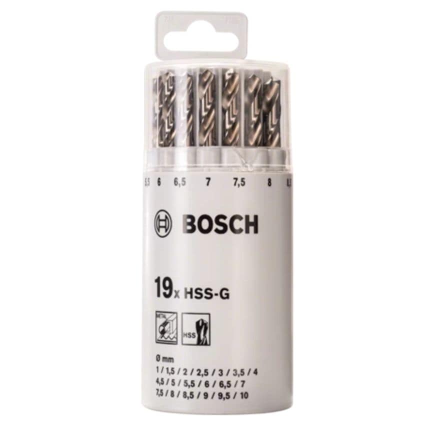 2607018361 19-PC Hss-R Metal Drill Bit Set DIN 338