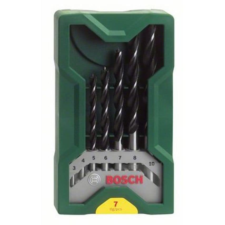 2607019580 7 Piece Wood Mini X-Line Drill Set