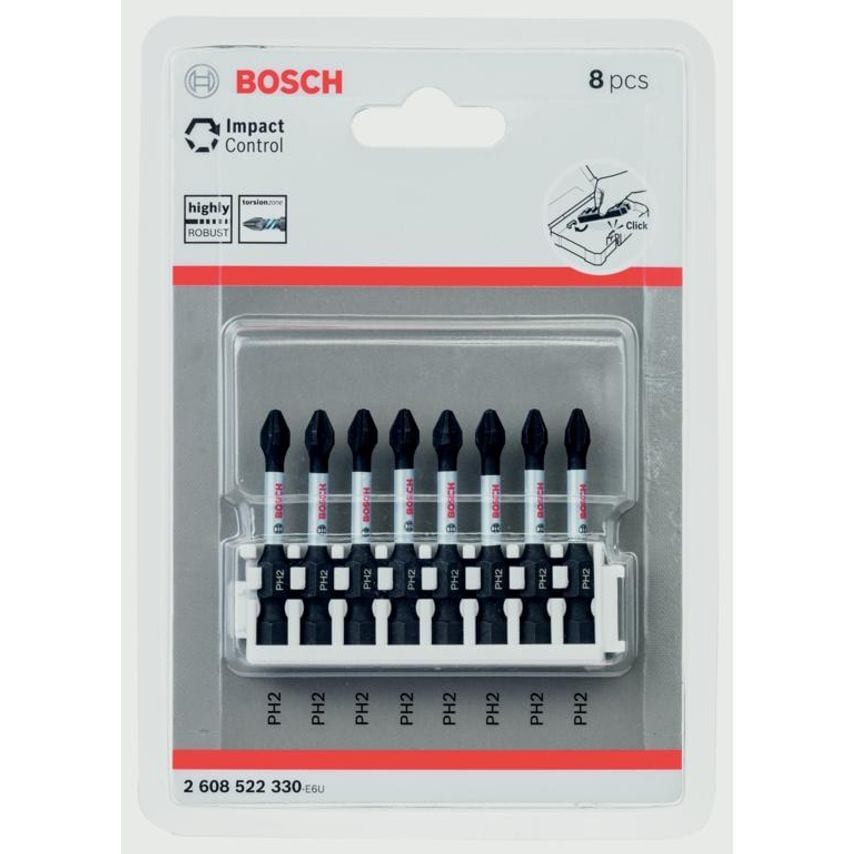 2608522330 8-PC 50mm PH2 Impact Power Bit Set