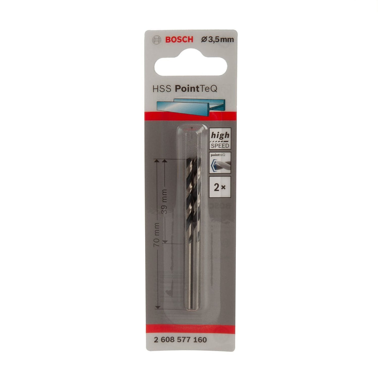 2608577160 PointTeQ 3.5mm HSS Twist Drill Bit, Pack of 2